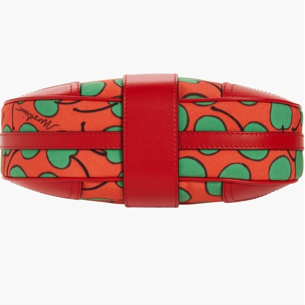 MOSCHINO® Couture All-Over Cherry Print Canvas Hobo Bag - Picture 7 of 7